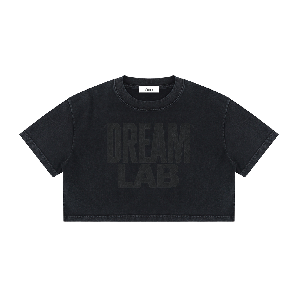 Women's Mineral Wash Cotton Crop T-Shirt