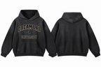 University Black/Grey Heavyweight Vintage Oversized Hoodie
