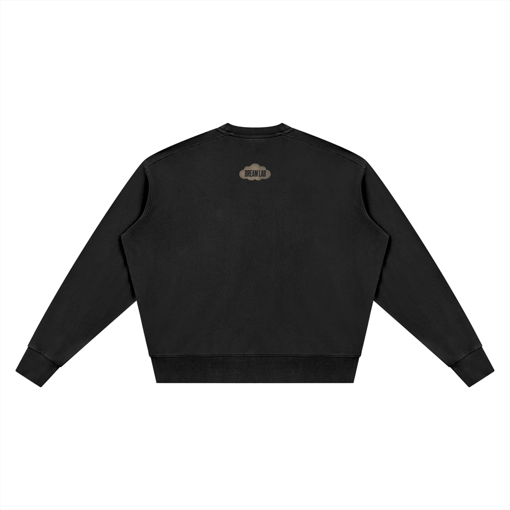 Off-centered Logo Vintage Wash Crewneck Sweatshirt