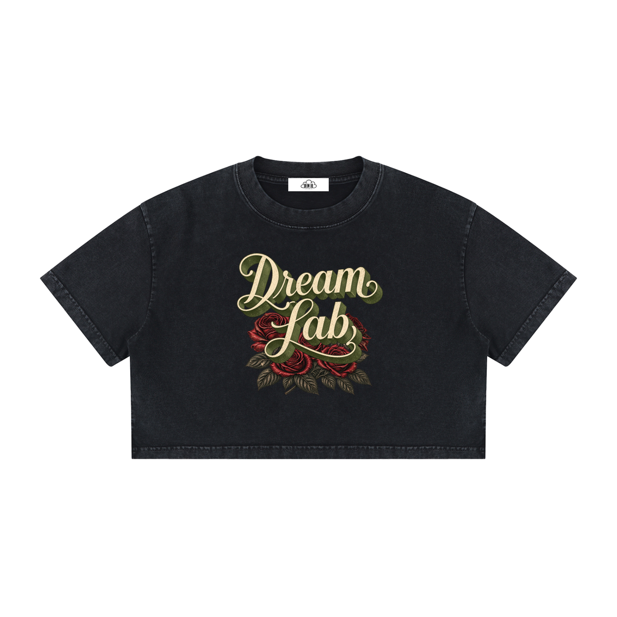 Women's Mineral Wash Cotton Crop T-Shirt