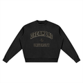 University Black Vintage Wash Crewneck Sweatshirt - WT outline
