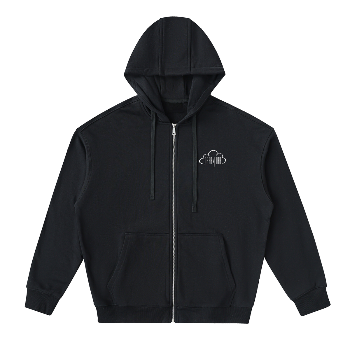 Cloud Logo Drop-Shoulder Zip Up Hoodie