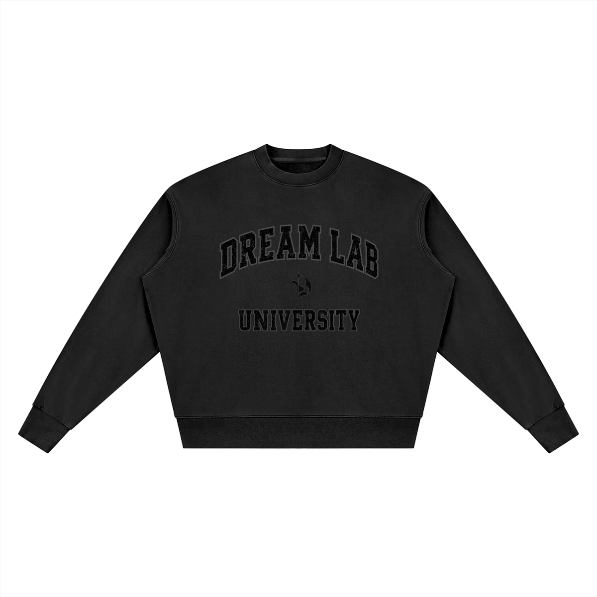 University Black Vintage Wash Crewneck Sweatshirt