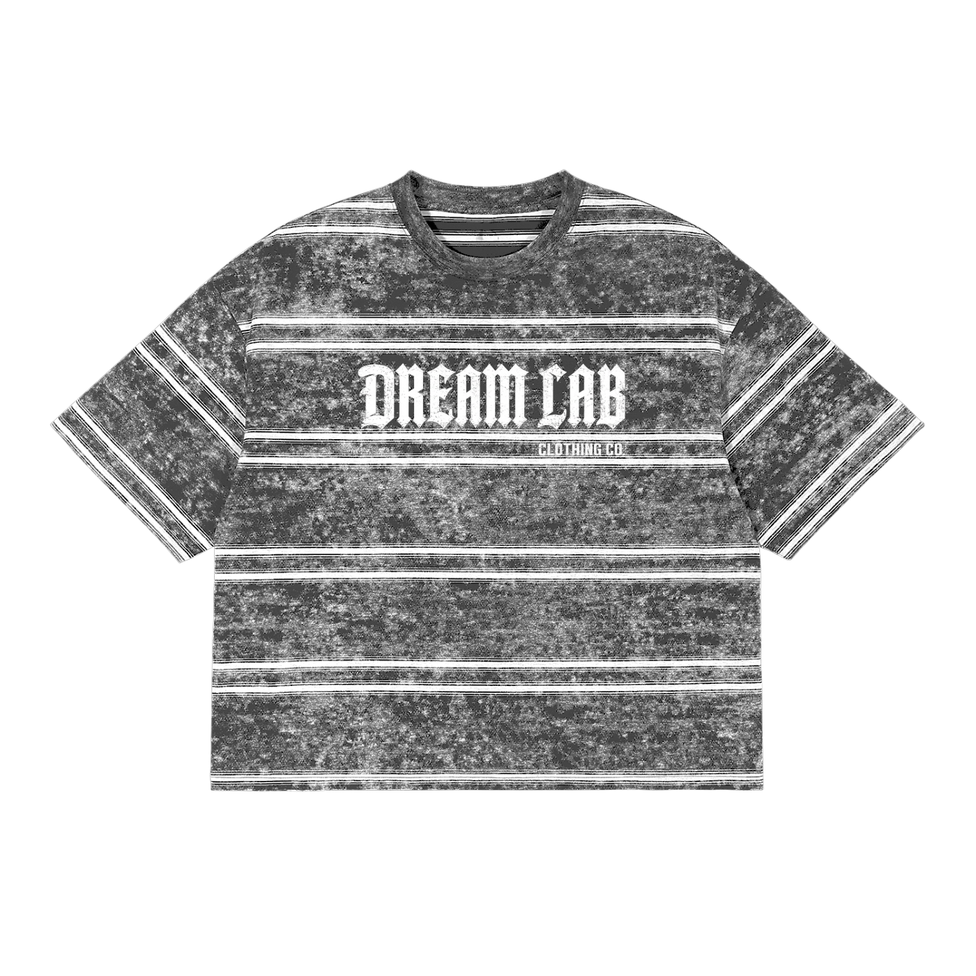 Snow Washed Striped Boxy T-Shirt