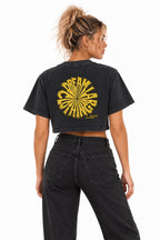 Bloom Women's Mineral Wash Cotton Crop T-Shirt