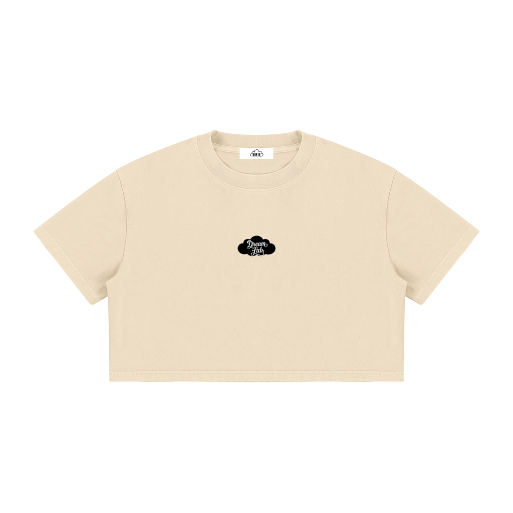 Women's Mineral Wash Cotton Crop T-Shirt