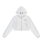 Essential Cropped Zip-Up Hoodie