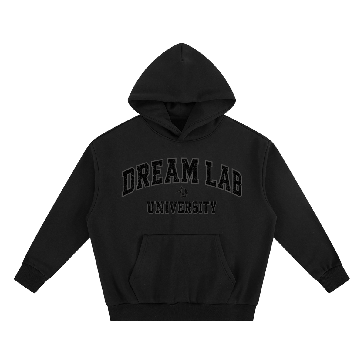 University Black Heavyweight Boxy Fleece Hoodie