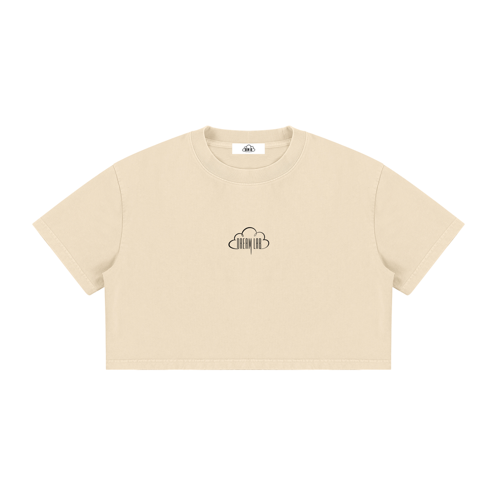 Women's Mineral Wash Cotton Crop T-Shirt