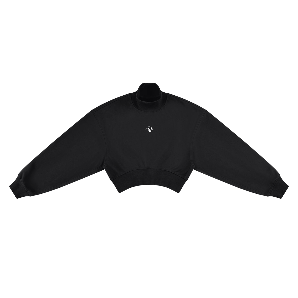 Women's Crop Mock Neck Sweatshirt
