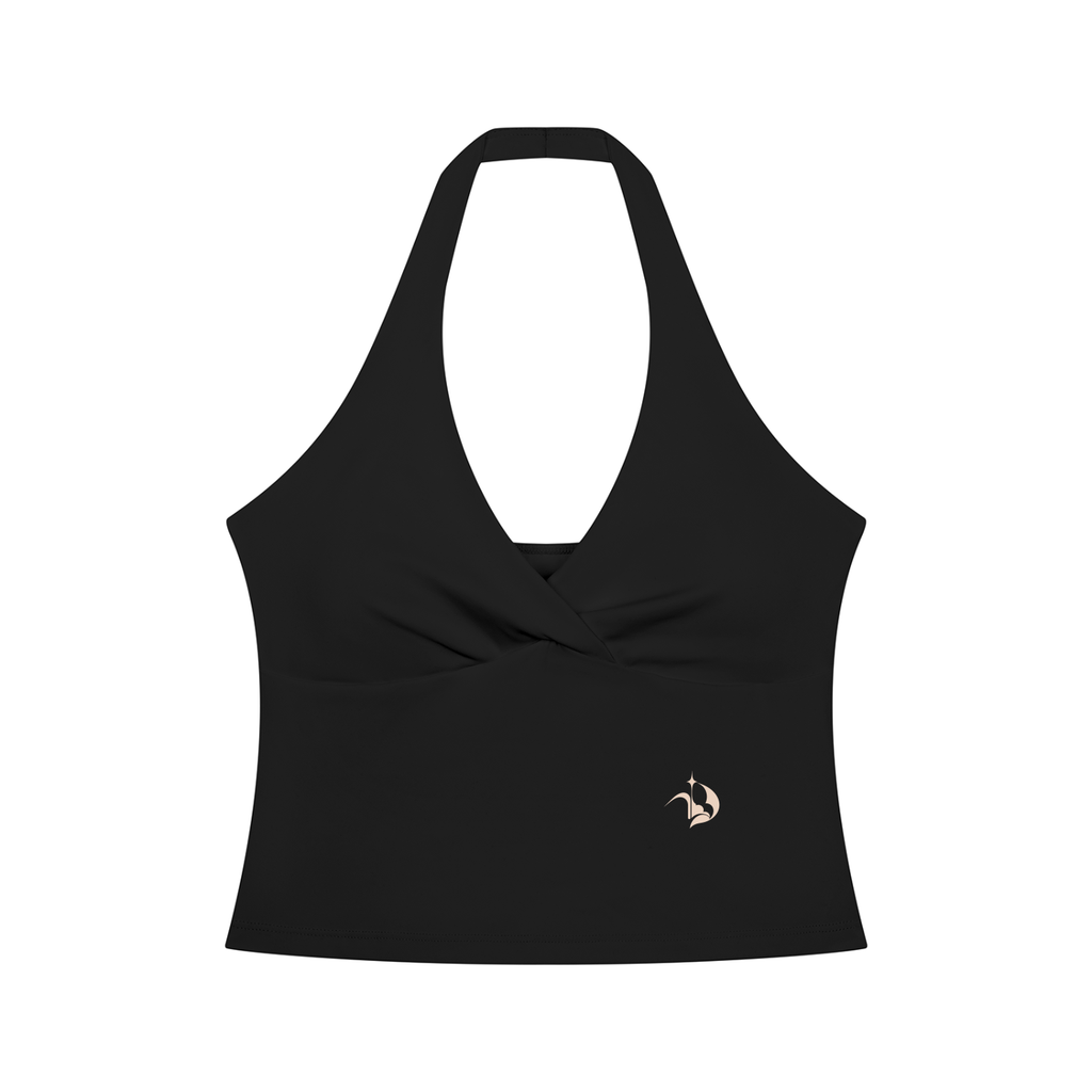 Women’s Ruched Halter Yoga Tank Top