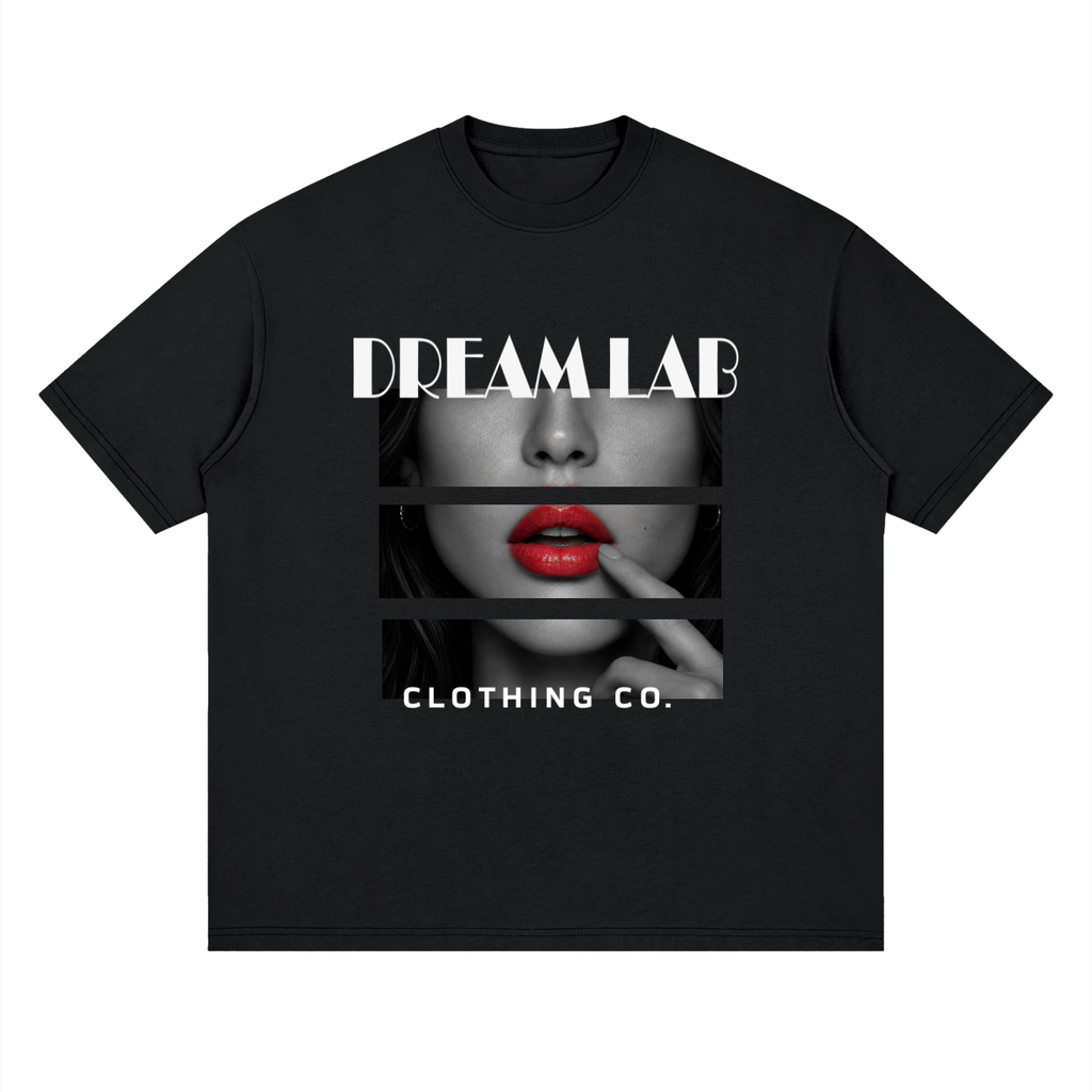 Red Lipstick Drop Shoulder T-Shirt
