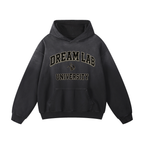 University Black/Grey Heavyweight Vintage Oversized Hoodie