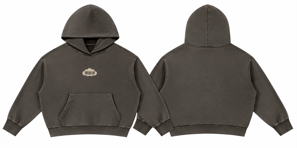 Cloud Logo Vintage Wash Boxy Hoodie
