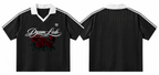 Rose Collar Striped Soccer Jersey