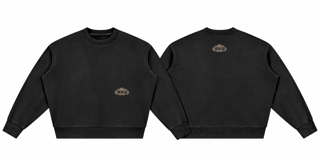 Off-centered Logo Vintage Wash Crewneck Sweatshirt