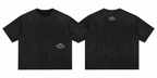 Off-centered Washed Hand-Frayed T-Shirt