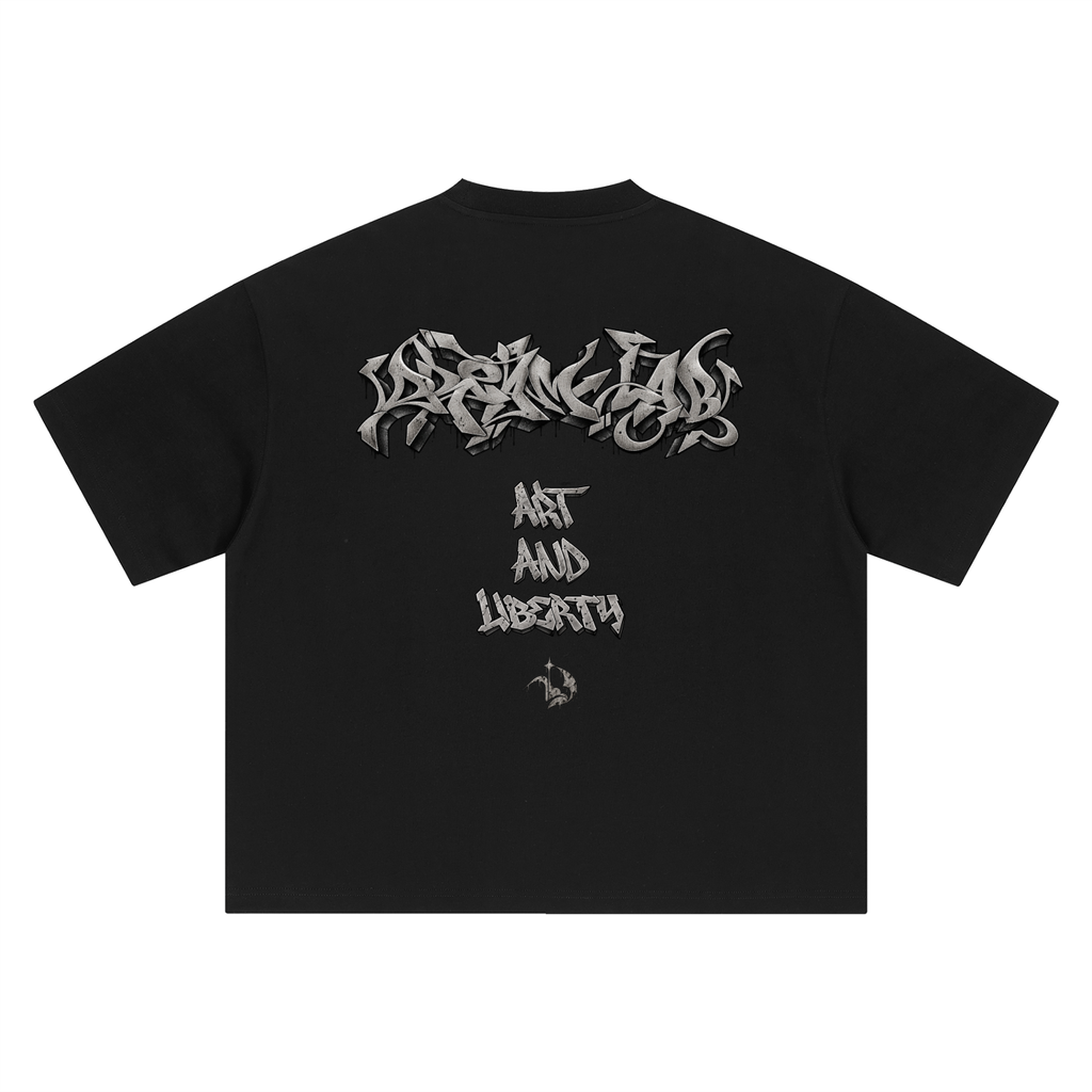 Graffiti Liberty Boxy Oversized T-Shirt