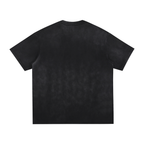 Off-centered Washed Hand-Frayed T-Shirt