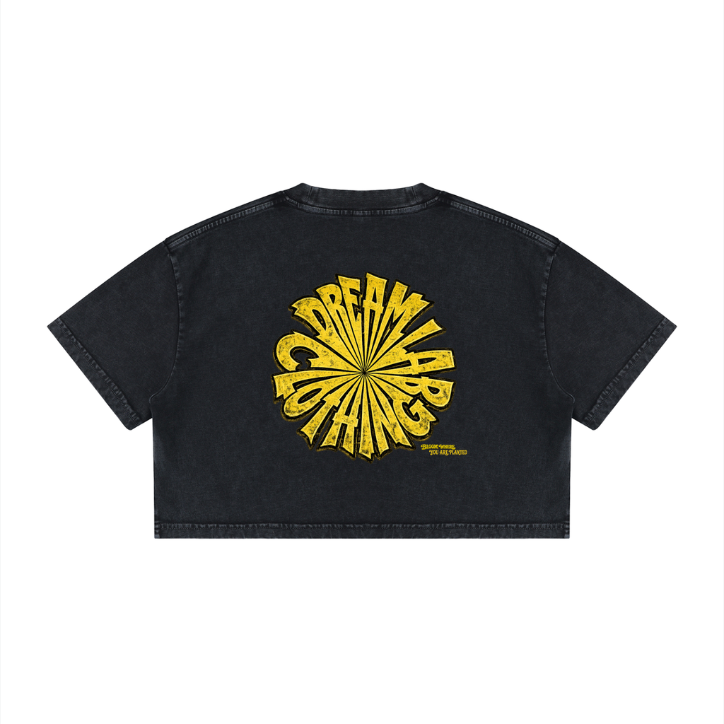 Bloom Women's Mineral Wash Cotton Crop T-Shirt