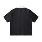 Rose Collar Striped Soccer Jersey