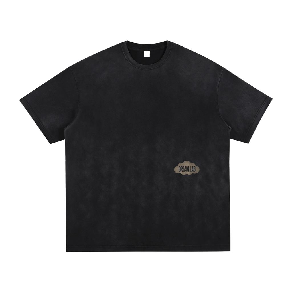 Cloud Logo Washed Hand-Frayed T-Shirt