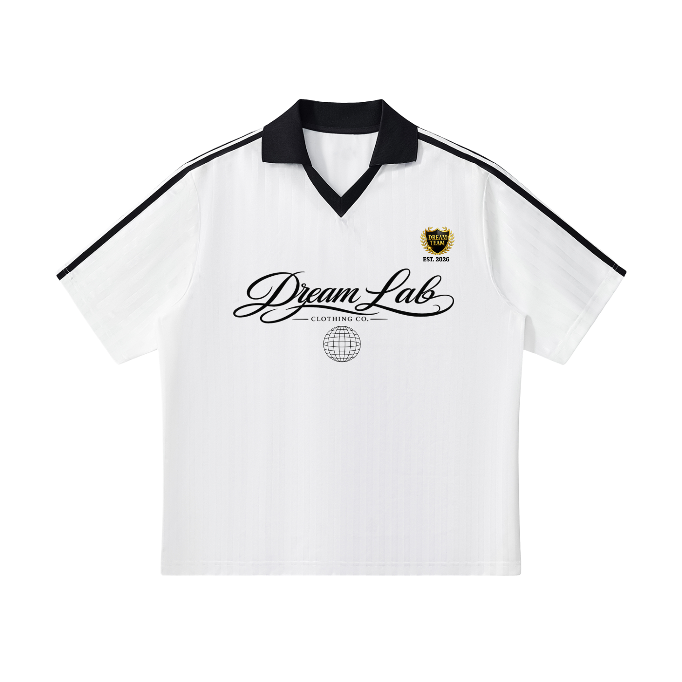 DREAM TEAM Collar Striped Soccer Jersey